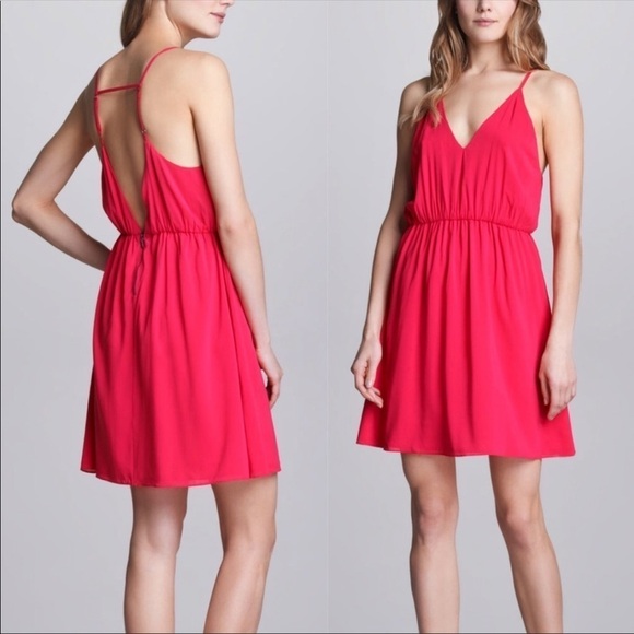 Alice + Olivia Arlen Pink Open Back Mini Sleeveless Dress Silk Blend - Picture 1 of 9